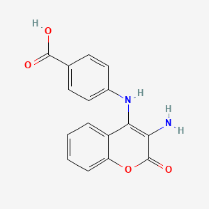 4-[(3-amino-2-oxo-2H-chromen-4-yl)amino]benzoic acid