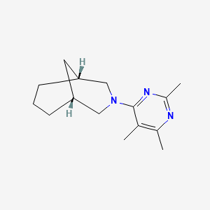 molecular formula C15H23N3 B5667071 (1S*,5S*)-3-(2,5,6-trimethylpyrimidin-4-yl)-3-azabicyclo[3.3.1]nonane 