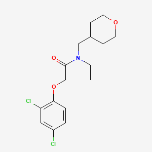 molecular formula C16H21Cl2NO3 B5667089 2-(2,4-dichlorophenoxy)-N-ethyl-N-(tetrahydro-2H-pyran-4-ylmethyl)acetamide 