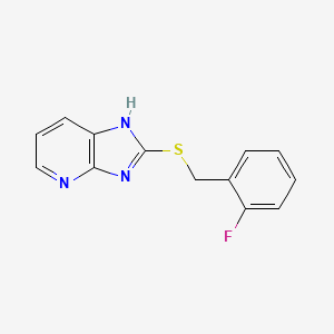 molecular formula C13H10FN3S B5667100 2-[(2-fluorobenzyl)thio]-3H-imidazo[4,5-b]pyridine 