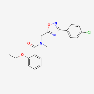 molecular formula C19H18ClN3O3 B5667125 N-{[3-(4-chlorophenyl)-1,2,4-oxadiazol-5-yl]methyl}-2-ethoxy-N-methylbenzamide 