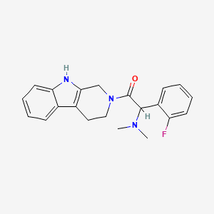 molecular formula C21H22FN3O B5667144 1-(2-fluorophenyl)-N,N-dimethyl-2-oxo-2-(1,3,4,9-tetrahydro-2H-beta-carbolin-2-yl)ethanamine 