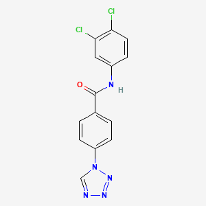 molecular formula C14H9Cl2N5O B5667169 N-(3,4-dichlorophenyl)-4-(1H-tetrazol-1-yl)benzamide 
