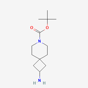 molecular formula C13H24N2O2 B566719 叔丁基 2-氨基-7-氮杂螺[3.5]壬烷-7-羧酸盐 CAS No. 1239319-82-4