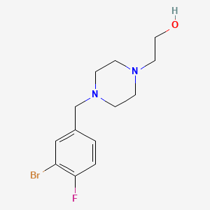 molecular formula C13H18BrFN2O B5667207 2-[4-(3-bromo-4-fluorobenzyl)-1-piperazinyl]ethanol 