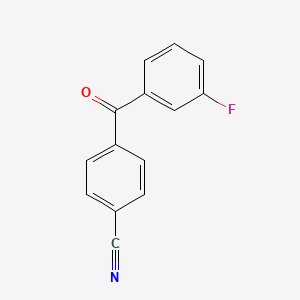 molecular formula C14H8FNO B566721 4-[(3-氟苯基)羰基]苯甲腈 CAS No. 1365271-67-5