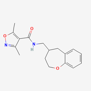 3,5-dimethyl-N-(2,3,4,5-tetrahydro-1-benzoxepin-4-ylmethyl)isoxazole-4-carboxamide