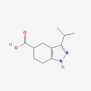 molecular formula C11H16N2O2 B566723 3-Isopropyl-4,5,6,7-tetrahydro-1H-indazole-5-carboxylic acid CAS No. 1338247-89-4