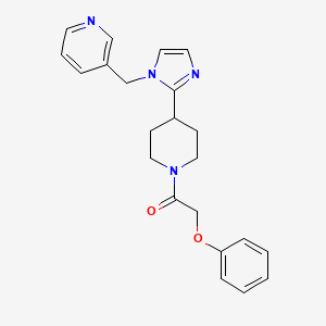 molecular formula C22H24N4O2 B5667251 3-({2-[1-(phenoxyacetyl)-4-piperidinyl]-1H-imidazol-1-yl}methyl)pyridine 