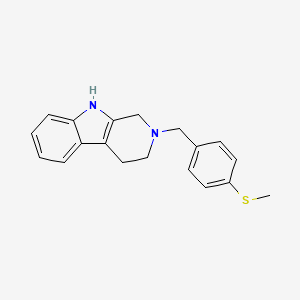 molecular formula C19H20N2S B5667252 2-[4-(methylthio)benzyl]-2,3,4,9-tetrahydro-1H-beta-carboline 