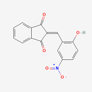 molecular formula C16H9NO5 B5667265 2-(2-hydroxy-5-nitrobenzylidene)-1H-indene-1,3(2H)-dione 