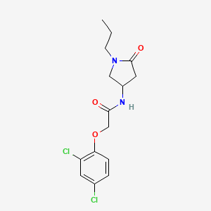 molecular formula C15H18Cl2N2O3 B5667267 2-(2,4-dichlorophenoxy)-N-(5-oxo-1-propyl-3-pyrrolidinyl)acetamide 