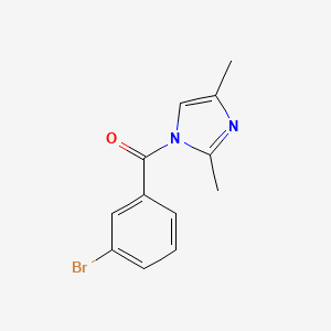 molecular formula C12H11BrN2O B5667270 1-(3-bromobenzoyl)-2,4-dimethyl-1H-imidazole 