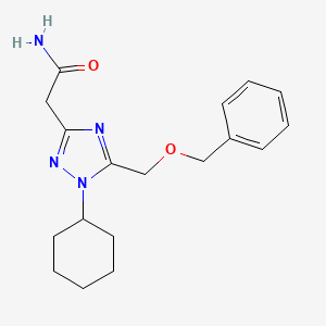 molecular formula C18H24N4O2 B5667302 2-{5-[(benzyloxy)methyl]-1-cyclohexyl-1H-1,2,4-triazol-3-yl}acetamide 