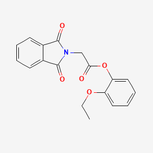 molecular formula C18H15NO5 B5667320 2-ethoxyphenyl (1,3-dioxo-1,3-dihydro-2H-isoindol-2-yl)acetate 