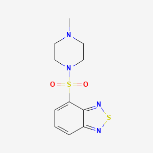 molecular formula C11H14N4O2S2 B5667332 4-[(4-methyl-1-piperazinyl)sulfonyl]-2,1,3-benzothiadiazole 