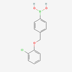 molecular formula C13H12BClO3 B566734 (4-((2-Chlorophenoxy)methyl)phenyl)boronic acid CAS No. 1256358-69-6
