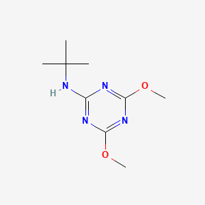 molecular formula C9H16N4O2 B5667340 N-(tert-butyl)-4,6-dimethoxy-1,3,5-triazin-2-amine 