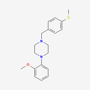 molecular formula C19H24N2OS B5667343 1-(2-Methoxyphenyl)-4-[(4-methylsulfanylphenyl)methyl]piperazine 