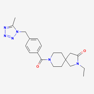 molecular formula C20H26N6O2 B5667351 2-ethyl-8-{4-[(5-methyl-1H-tetrazol-1-yl)methyl]benzoyl}-2,8-diazaspiro[4.5]decan-3-one 