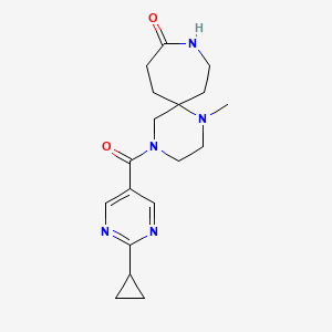 4-[(2-cyclopropyl-5-pyrimidinyl)carbonyl]-1-methyl-1,4,9-triazaspiro[5.6]dodecan-10-one