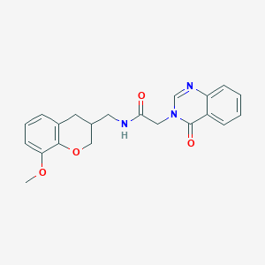 molecular formula C21H21N3O4 B5667364 N-[(8-methoxy-3,4-dihydro-2H-chromen-3-yl)methyl]-2-(4-oxoquinazolin-3(4H)-yl)acetamide 