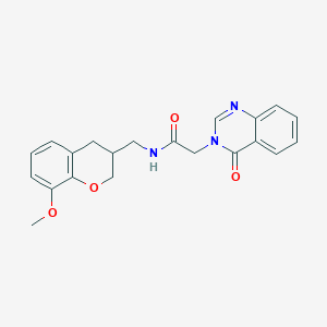 N-[(8-methoxy-3,4-dihydro-2H-chromen-3-yl)methyl]-2-(4-oxoquinazolin-3(4H)-yl)acetamide