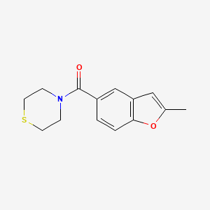 molecular formula C14H15NO2S B5667368 4-[(2-methyl-1-benzofuran-5-yl)carbonyl]thiomorpholine 