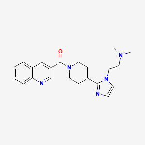 molecular formula C22H27N5O B5667384 N,N-dimethyl-2-{2-[1-(3-quinolinylcarbonyl)-4-piperidinyl]-1H-imidazol-1-yl}ethanamine 