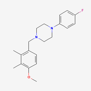 molecular formula C20H25FN2O B5667391 1-(4-fluorophenyl)-4-(4-methoxy-2,3-dimethylbenzyl)piperazine 