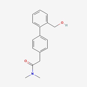molecular formula C17H19NO2 B5667406 2-[2'-(hydroxymethyl)biphenyl-4-yl]-N,N-dimethylacetamide 