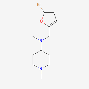molecular formula C12H19BrN2O B5667428 N-[(5-bromo-2-furyl)methyl]-N,1-dimethyl-4-piperidinamine 
