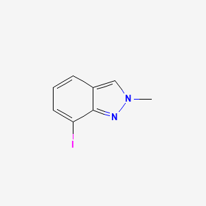 molecular formula C8H7IN2 B566743 7-Iodo-2-methyl-2H-indazole CAS No. 1216694-71-1