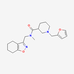 molecular formula C20H27N3O3 B5667431 1-(2-furylmethyl)-N-methyl-N-(4,5,6,7-tetrahydro-1,2-benzisoxazol-3-ylmethyl)-3-piperidinecarboxamide 