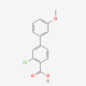 molecular formula C14H11ClO3 B566747 2-Chloro-4-(3-methoxyphenyl)benzoic acid CAS No. 1237071-49-6