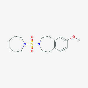 molecular formula C17H26N2O3S B5667472 3-(azepan-1-ylsulfonyl)-7-methoxy-2,3,4,5-tetrahydro-1H-3-benzazepine 