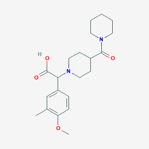 molecular formula C21H30N2O4 B5667479 (4-methoxy-3-methylphenyl)[4-(piperidin-1-ylcarbonyl)piperidin-1-yl]acetic acid 