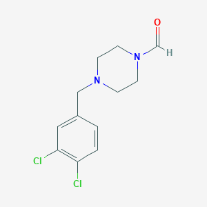 molecular formula C12H14Cl2N2O B5667533 4-(3,4-dichlorobenzyl)-1-piperazinecarbaldehyde 