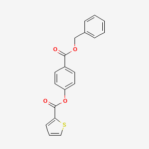 molecular formula C19H14O4S B5667537 4-[(benzyloxy)carbonyl]phenyl 2-thiophenecarboxylate 