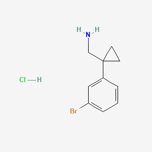 molecular formula C10H13BrClN B566755 (1-(3-溴苯基)环丙基)甲胺盐酸盐 CAS No. 1211373-43-1