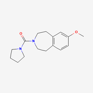 molecular formula C16H22N2O2 B5667550 7-methoxy-3-(pyrrolidin-1-ylcarbonyl)-2,3,4,5-tetrahydro-1H-3-benzazepine 