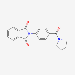 molecular formula C19H16N2O3 B5667556 2-[4-(1-pyrrolidinylcarbonyl)phenyl]-1H-isoindole-1,3(2H)-dione 