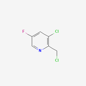 molecular formula C6H4Cl2FN B566756 3-氯-2-(氯甲基)-5-氟吡啶 CAS No. 1227563-19-0
