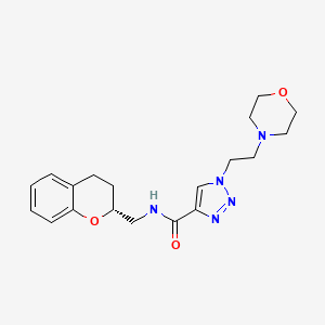 molecular formula C19H25N5O3 B5667599 N-[(2R)-3,4-dihydro-2H-chromen-2-ylmethyl]-1-[2-(4-morpholinyl)ethyl]-1H-1,2,3-triazole-4-carboxamide 