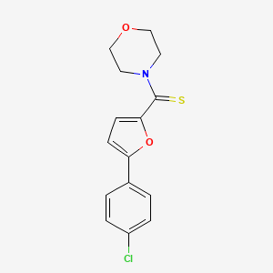 molecular formula C15H14ClNO2S B5667607 4-{[5-(4-chlorophenyl)-2-furyl]carbonothioyl}morpholine 