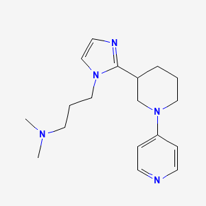 molecular formula C18H27N5 B5667611 N,N-dimethyl-3-{2-[1-(4-pyridinyl)-3-piperidinyl]-1H-imidazol-1-yl}-1-propanamine 