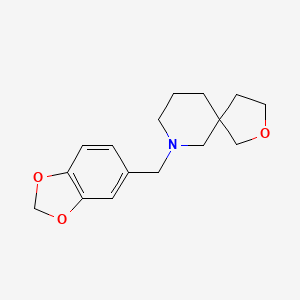 molecular formula C16H21NO3 B5667613 7-(1,3-benzodioxol-5-ylmethyl)-2-oxa-7-azaspiro[4.5]decane 