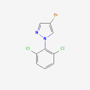 molecular formula C9H5BrCl2N2 B566762 4-溴-1-(2,6-二氯苯基)-1H-吡唑 CAS No. 1215205-65-4