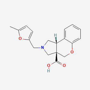 (3aR*,9bR*)-2-[(5-methyl-2-furyl)methyl]-1,2,3,9b-tetrahydrochromeno[3,4-c]pyrrole-3a(4H)-carboxylic acid