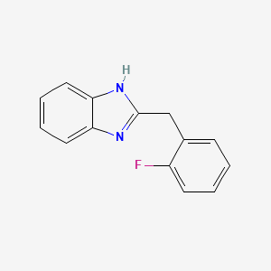 molecular formula C14H11FN2 B5667648 2-(2-fluorobenzyl)-1H-benzimidazole 